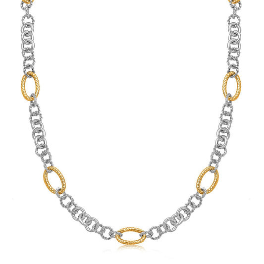 18k Yellow Gold and Sterling Silver Rhodium Plated Multi Style Chain Necklace RCJ Necklaces  CELESTIA LUXE JEWELLERS
