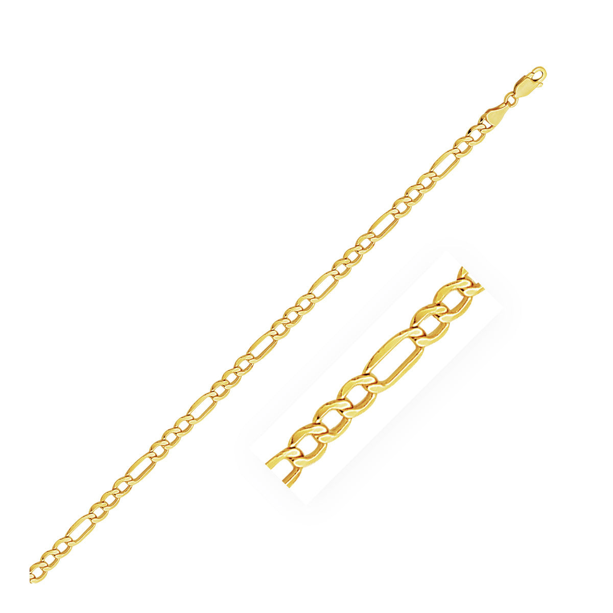 10k Yellow Gold Lite Figaro Chain