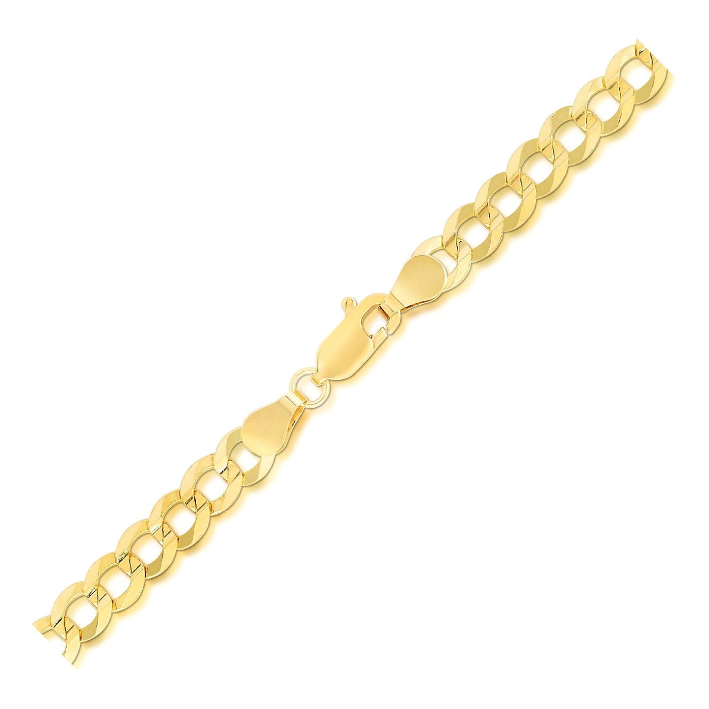 14k Yellow Gold Solid Curb Bracelet (5.70 mm) RCJ Bracelets  CELESTIA LUXE JEWELLERS