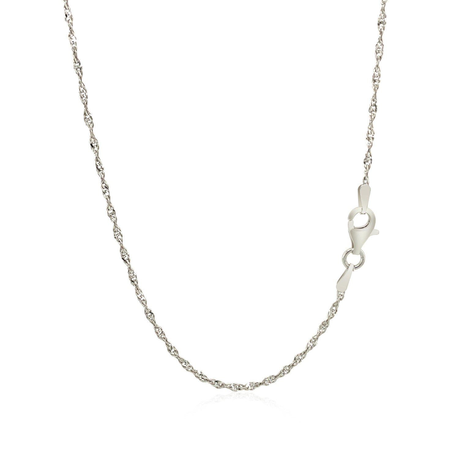 Sterling Silver 1.6mm Singapore Style Chain (1.50 mm) RCJ Chains  CELESTIA LUXE JEWELLERS