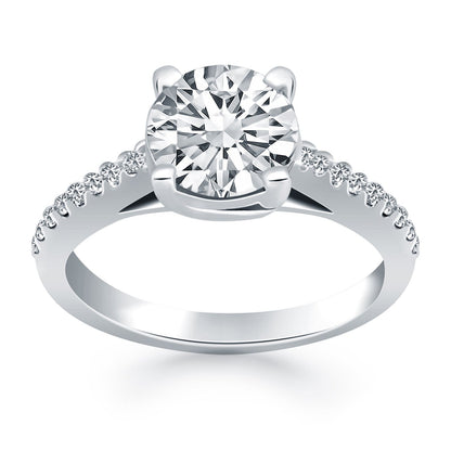 14k White Gold Trellis Diamond Engagement Ring RCJ Rings  CELESTIA LUXE JEWELLERS