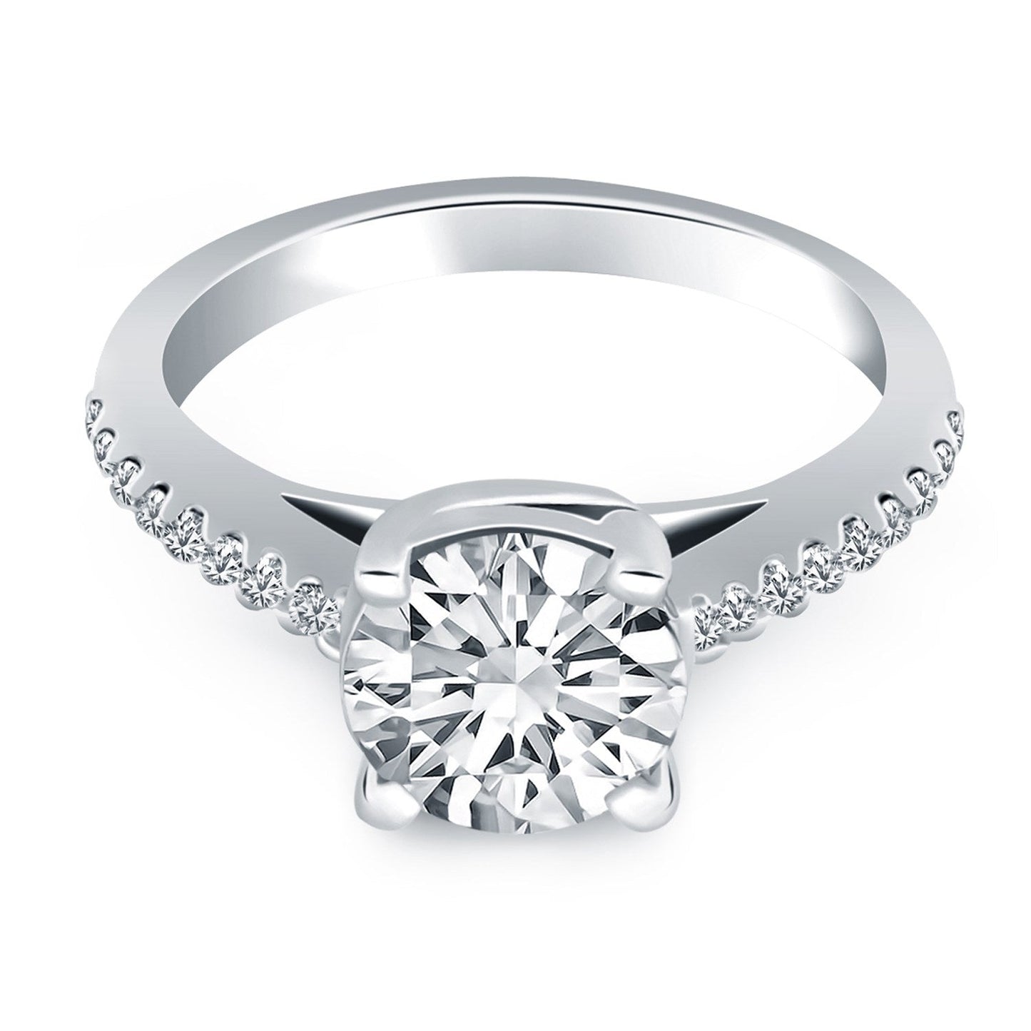 14k White Gold Trellis Diamond Engagement Ring RCJ Rings  CELESTIA LUXE JEWELLERS