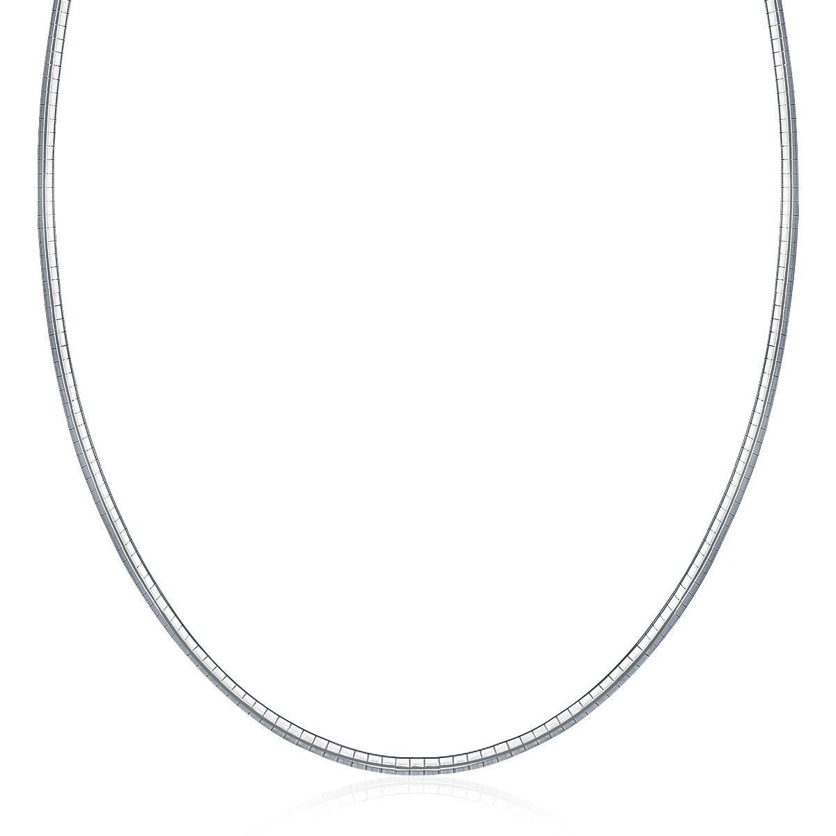 Sterling Silver Classic Omega Chain Necklace (3.0mm) RCJ Necklaces  CELESTIA LUXE JEWELLERS