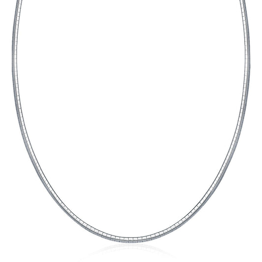Sterling Silver Classic Omega Chain Necklace (3.0mm) RCJ Necklaces  CELESTIA LUXE JEWELLERS