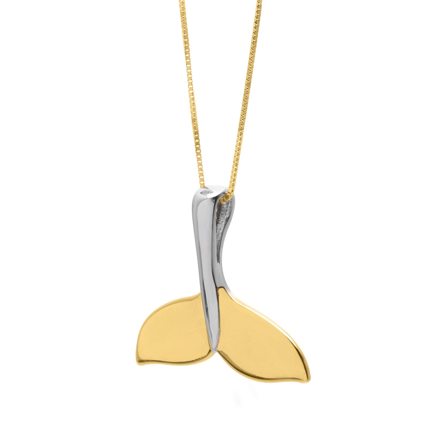 Whale Tail Necklace in 10K Yellow Gold RCJ Necklaces  CELESTIA LUXE JEWELLERS