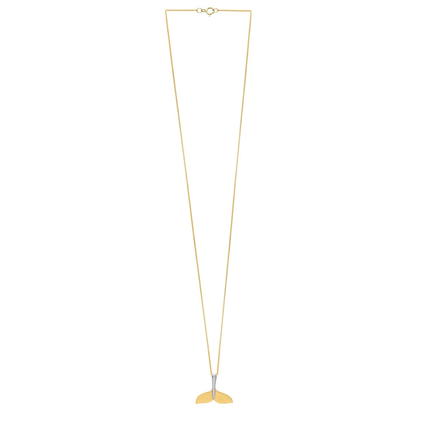 Whale Tail Necklace in 10K Yellow Gold RCJ Necklaces  CELESTIA LUXE JEWELLERS
