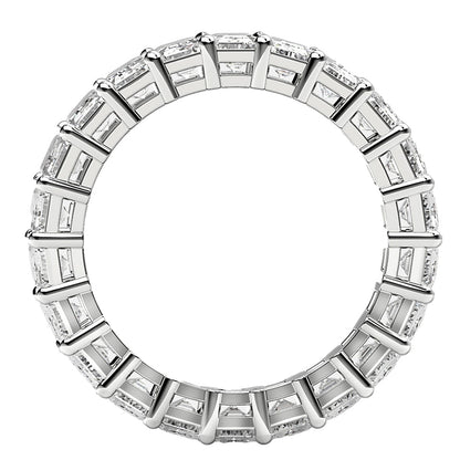 Emerald Cut Lab Grown Diamond Eternity Ring in 14k White Gold (5 cttw FG/VS2) RCJ Rings  CELESTIA LUXE JEWELLERS