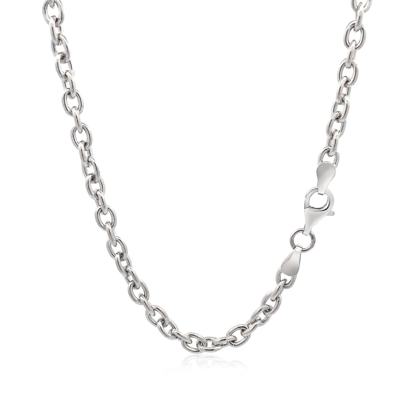 Sterling Silver Rhodium Plated Chain Bracelet with a Flat Heart Motif Station RCJ Necklaces  CELESTIA LUXE JEWELLERS