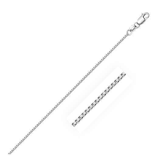 10k White Gold Classic Box Chain