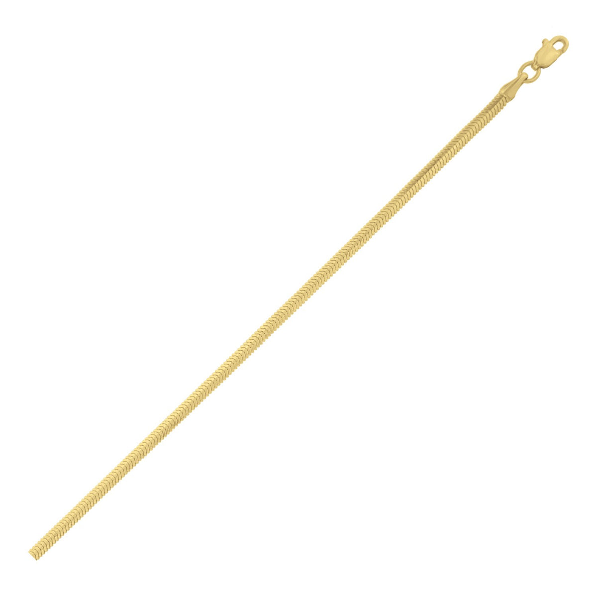 14K Yellow Gold Oval Snake Chain