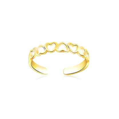 14k Yellow Gold Heart Toe Ring RCJ Toe Rings  CELESTIA LUXE JEWELLERS