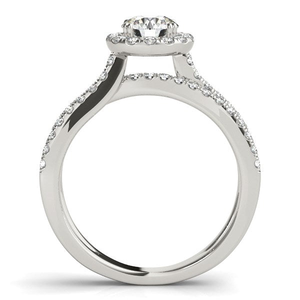 14k White Gold Diamond Engagement Ring with Split Shank Design (1 1/2 cttw) RCJ Rings  CELESTIA LUXE JEWELLERS