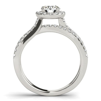 14k White Gold Diamond Engagement Ring with Split Shank Design (1 1/2 cttw) RCJ Rings  CELESTIA LUXE JEWELLERS