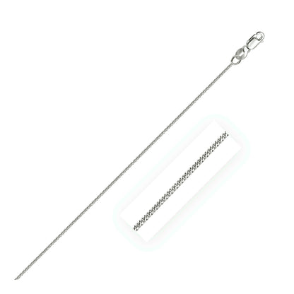 14K White Gold Gourmette Chain