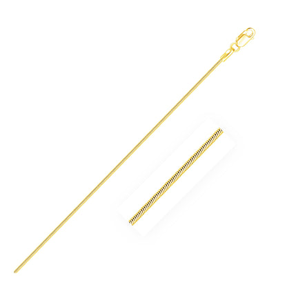 14k Yellow Gold Octagonal Shiny Snake Chain