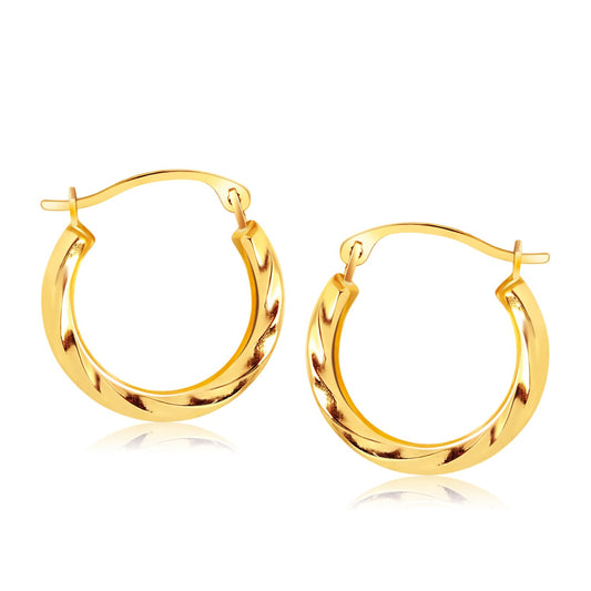 Sphère Polie Hoops — 14K Yellow Gold