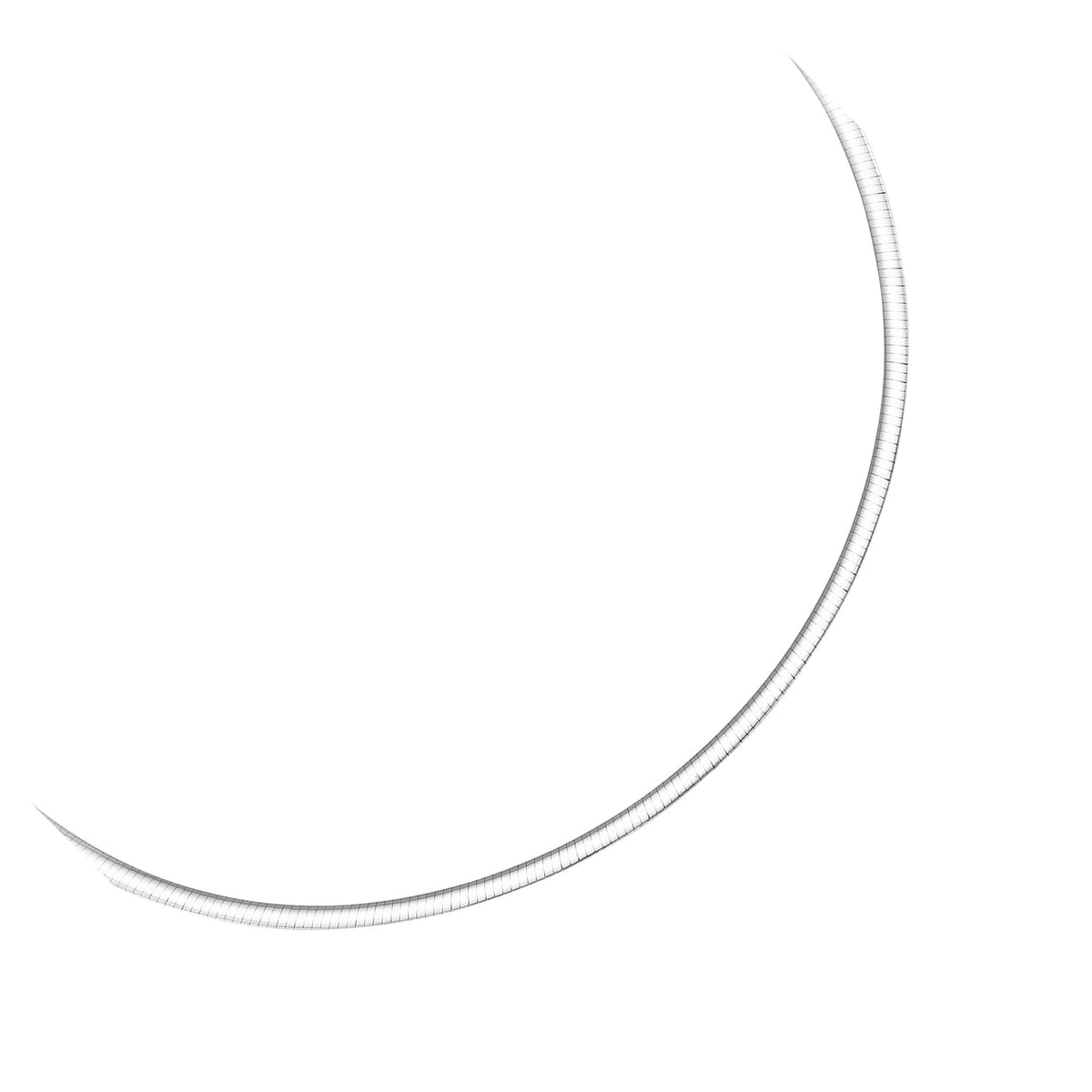 4.0mm 14k Two Tone Gold Reversible Omega Necklace