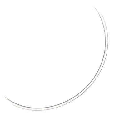 4.0mm 14k Two Tone Gold Reversible Omega Necklace