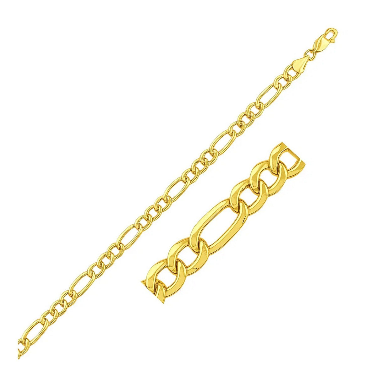 14k Yellow Gold Lite Figaro Bracelet