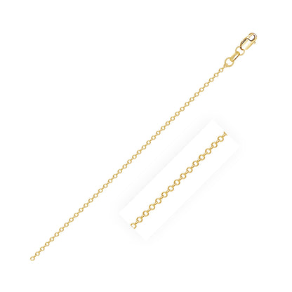 14k Yellow Gold Diamond Cut Cable Link Chain