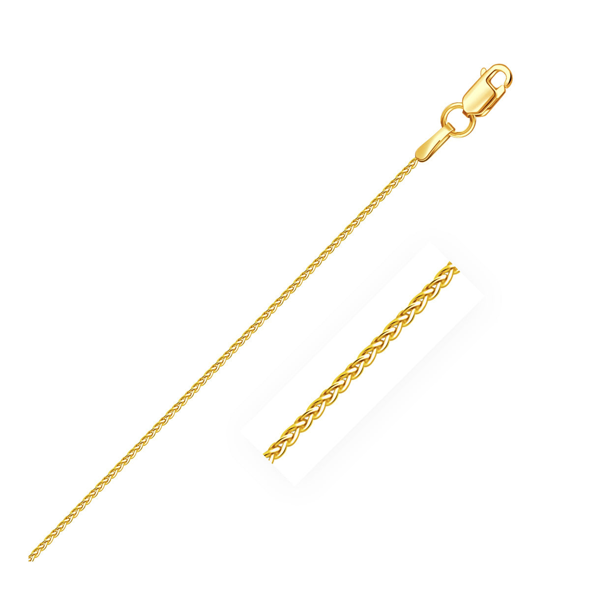 10k Yellow Gold Wheat Chain 0.6mm
