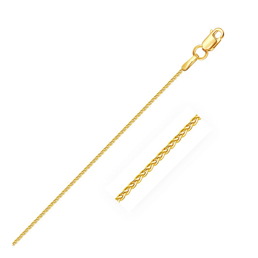 CELESTIALUXEJEWELLERS™ — 10k Yellow Gold Wheat Chain 0.6mm — detail 1