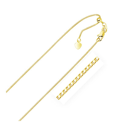 14k Yellow Gold Adjustable Box Chain