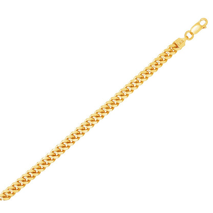 Sterling Silver Yellow Gold Plated Miami Cuban Chain