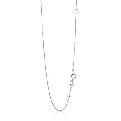 14k White Gold Adjustable Box Chain