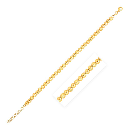 14k Yellow Gold Bead Bracelet