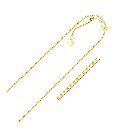 14k Yellow Gold Adjustable Box Chain