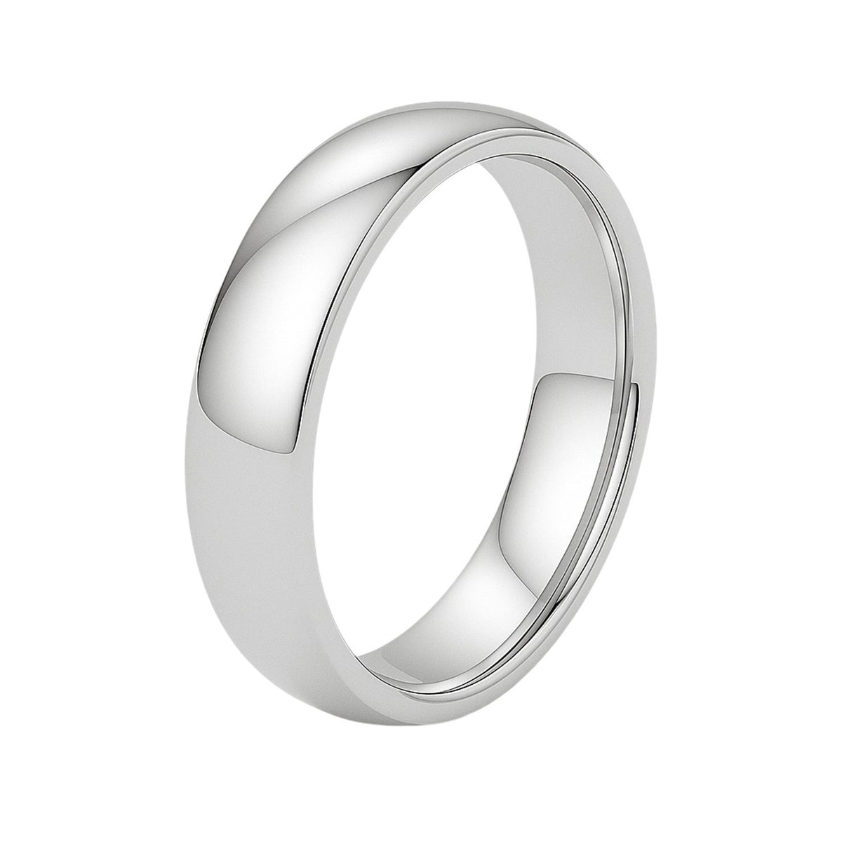 14k White Gold Comfort Fit Wedding Band
