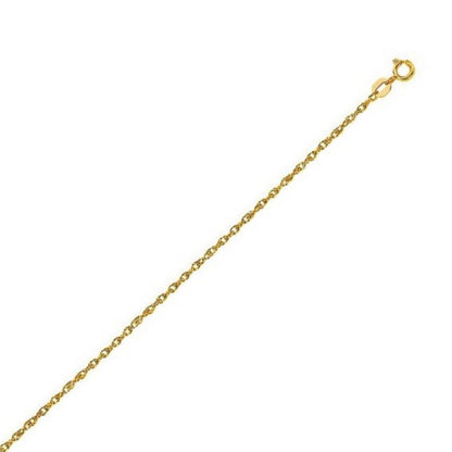 14k Yellow Gold Machine Rope Chain