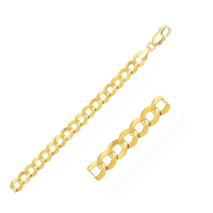 14k Yellow Gold Solid Curb Chain