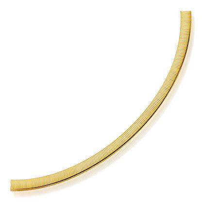 4.0mm 14k Two Tone Gold Reversible Omega Necklace