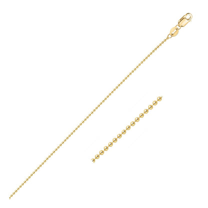14k Yellow Gold Bead Chain