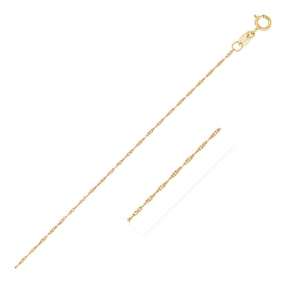 14k Yellow Gold Singapore Chain 0.81 mm