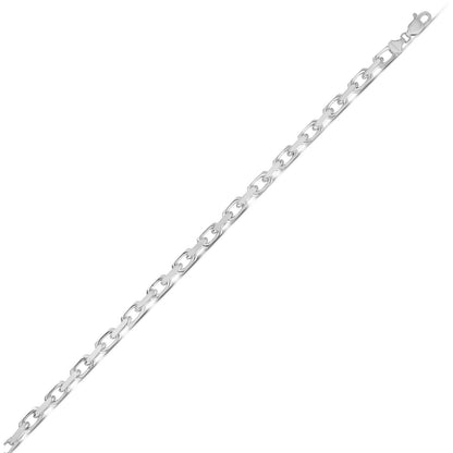 Sterling Silver Rhodium Plated French Cable Chain