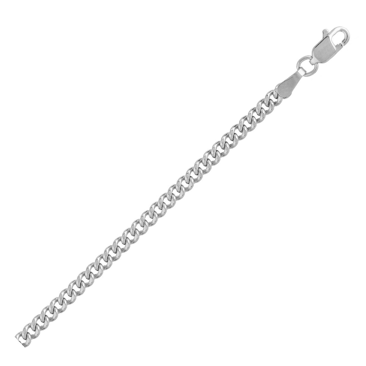 14k White Gold Light Gourmette Chain