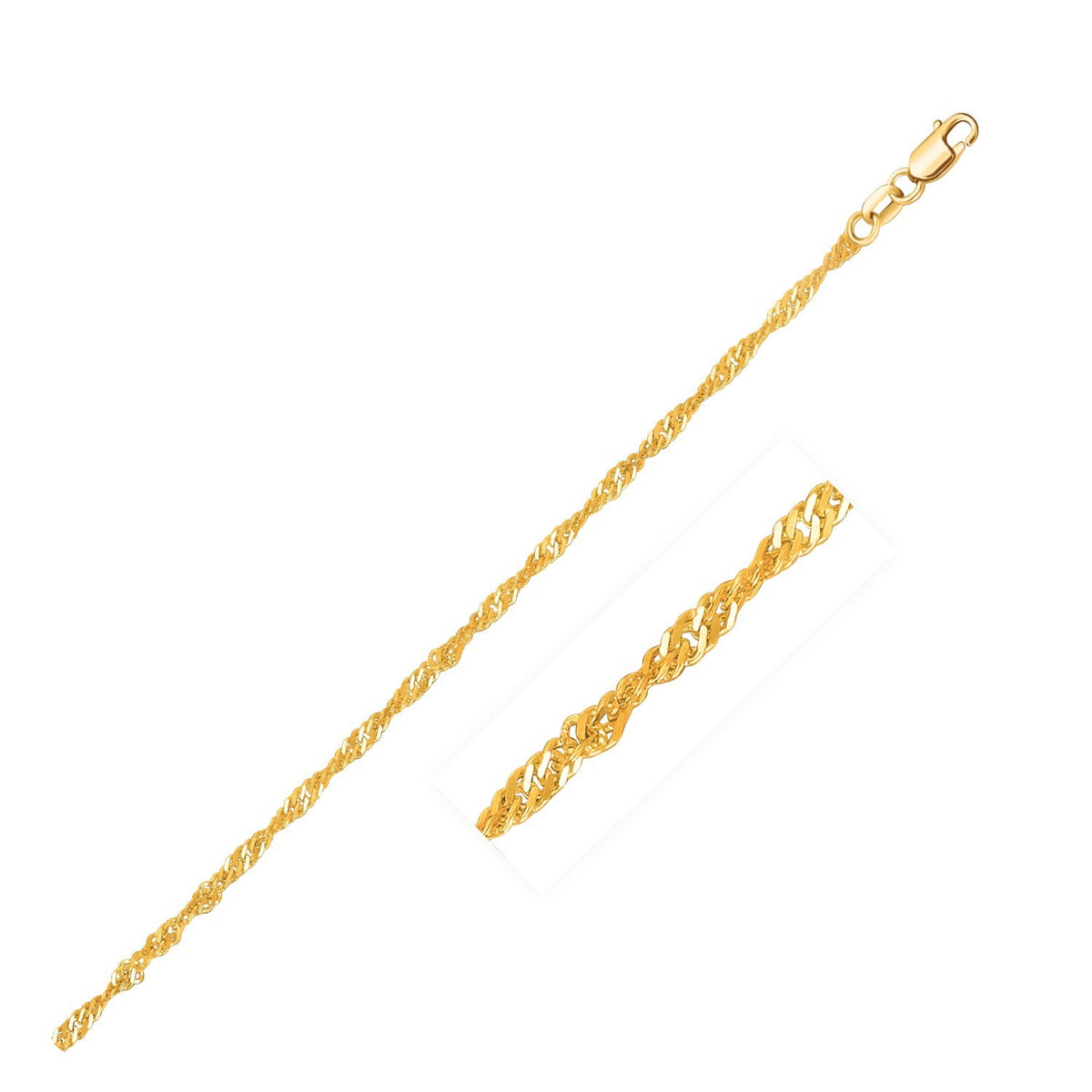 10k Yellow Gold Singapore Chain