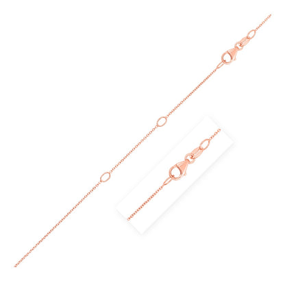 Double Extendable Cable Chain in 14k Rose Gold