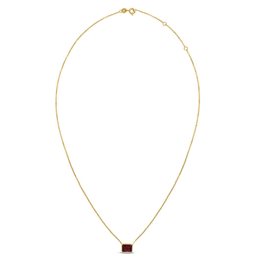 Grenat Émeraude Necklace — 14K Yellow Gold, 18 in — CELESTIALUXEJEWELLERS