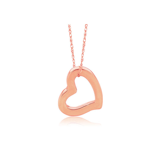Cœur Rose Pendant — 14K Rose Gold, 18 in