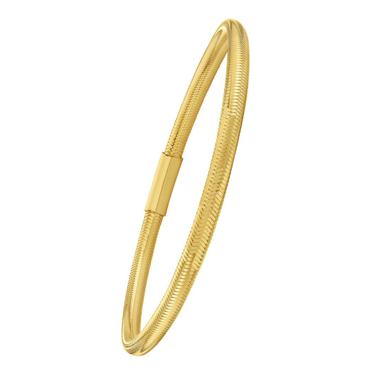 14K Yellow Gold Small Stretch Mesh Bracelet (3.40 mm) — CELESTIALUXEJEWELLERS