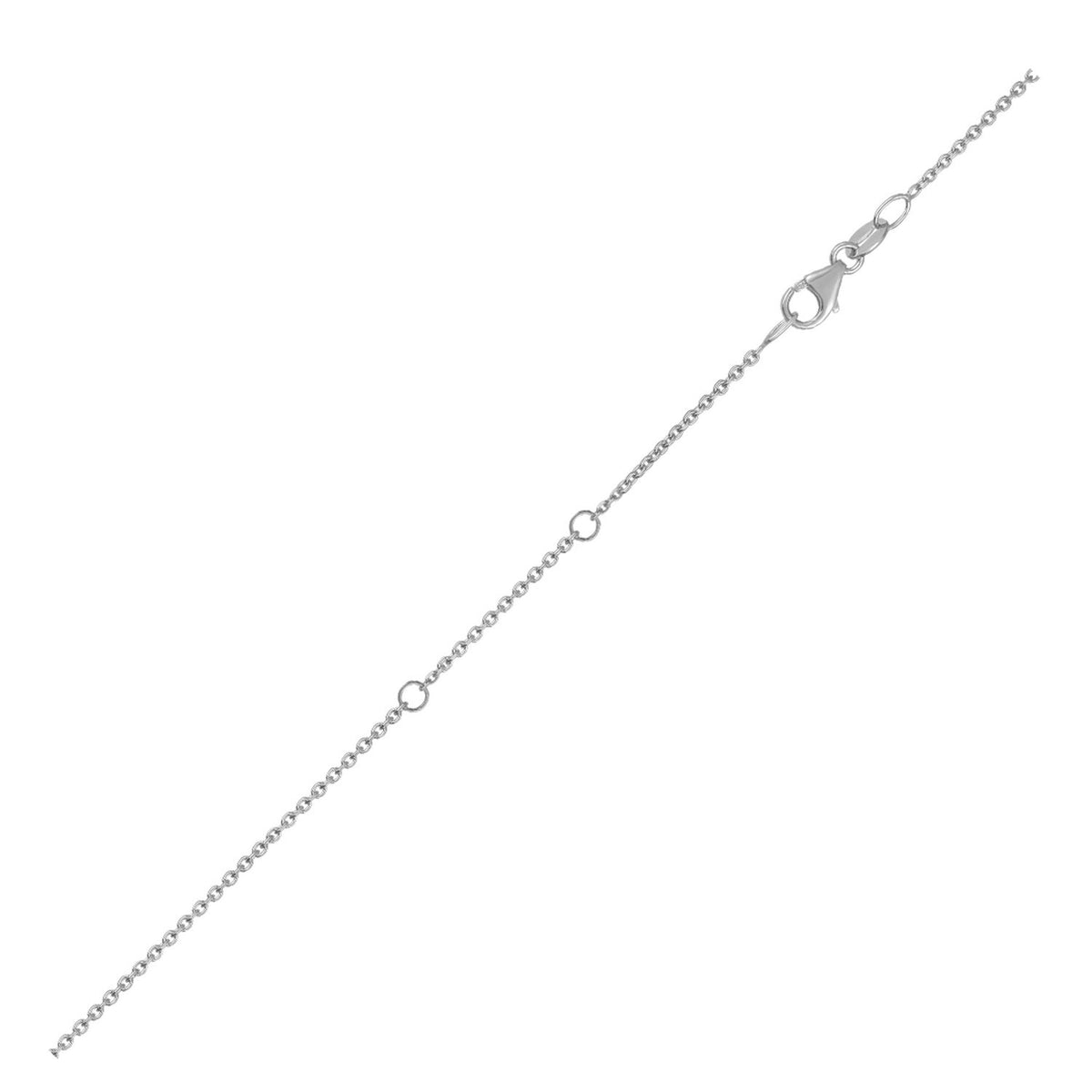 18K White Gold Double Extendable Cable Chain