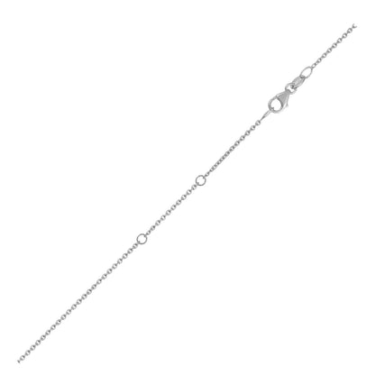 18K White Gold Double Extendable Cable Chain