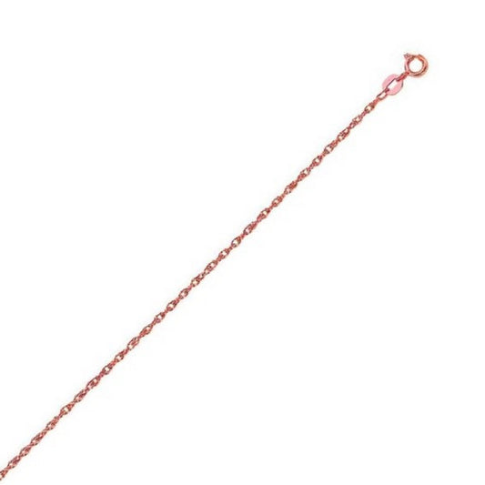 14k Rose Gold Machine Rope Chain