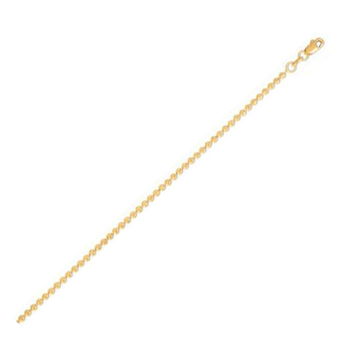 Moon Cut Bead Chain in 14k Yellow Gold