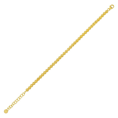 14k Yellow Gold Bead Bracelet