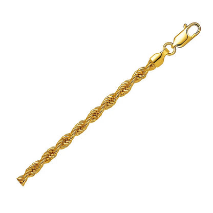 Lite Rope Chain Bracelet in 10k Yellow Gold